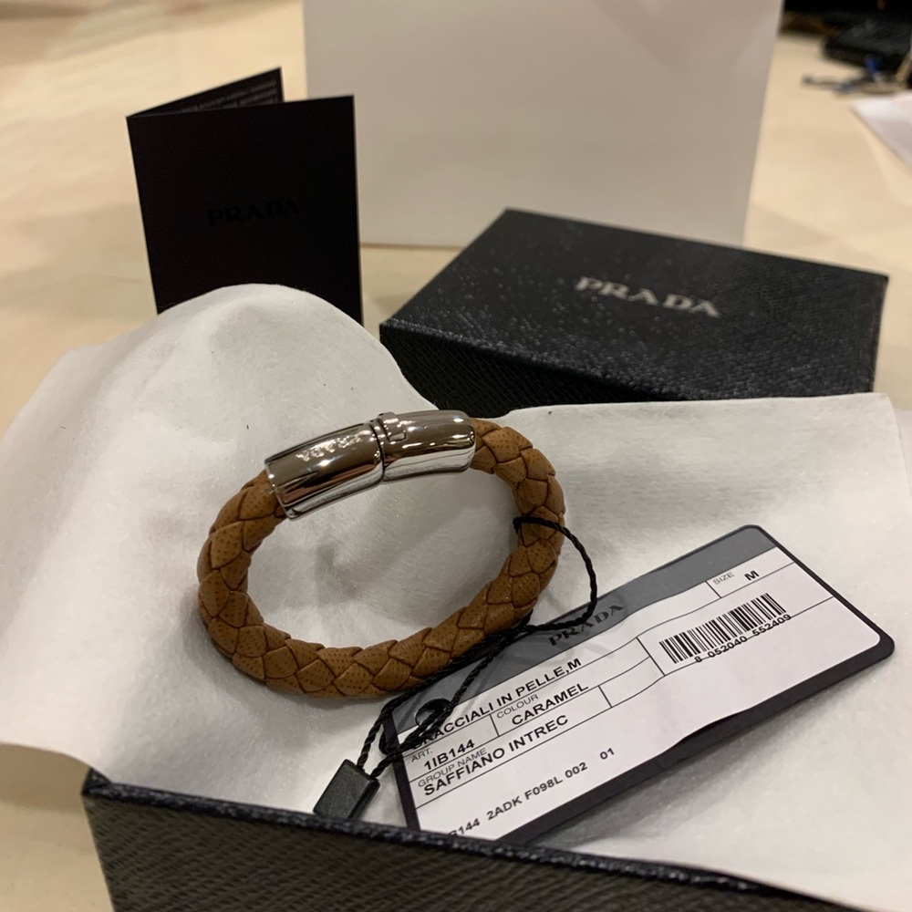 Prada Saffiano Leather Bracelet NWT